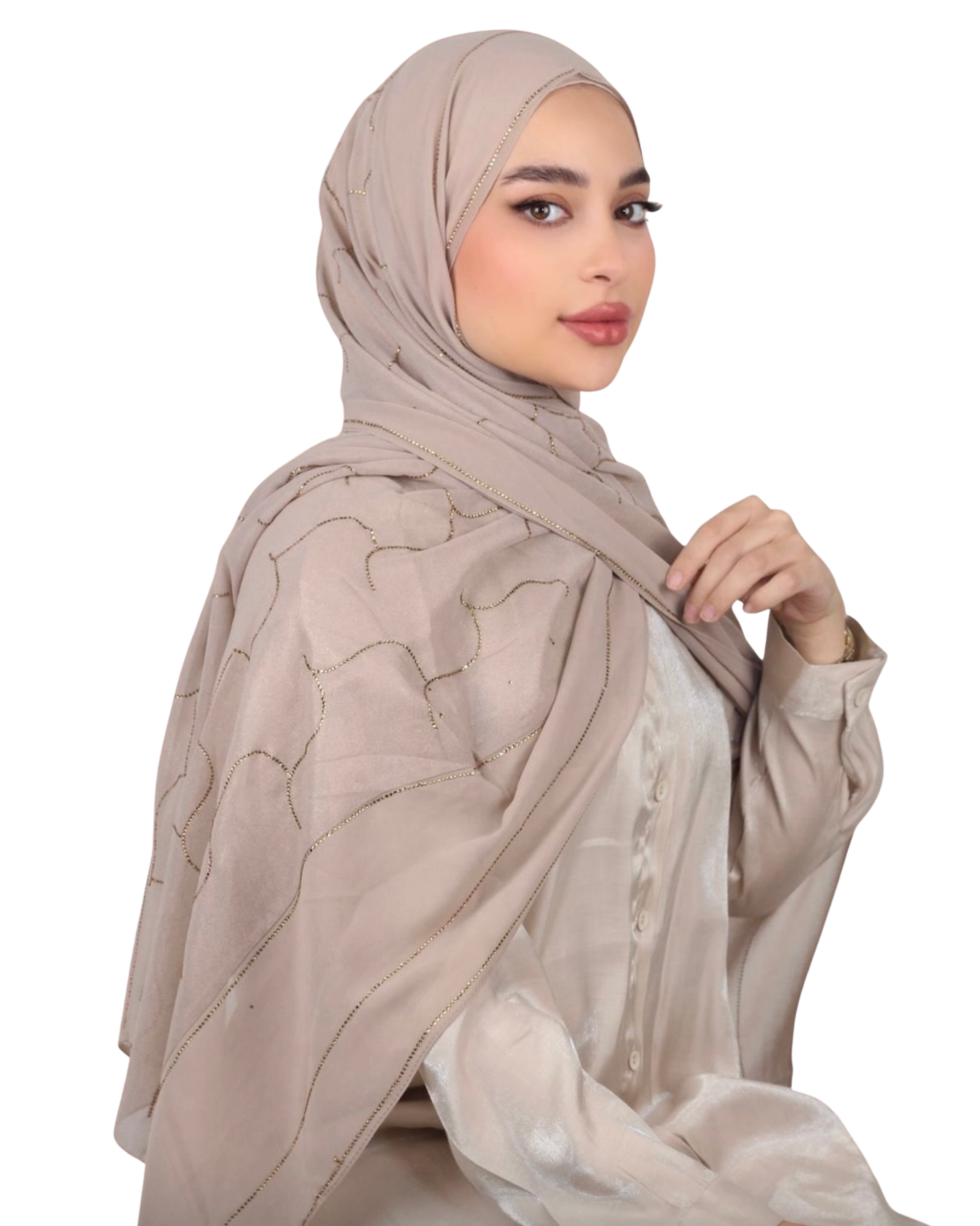 Premium Chiffon Hijab – Sand