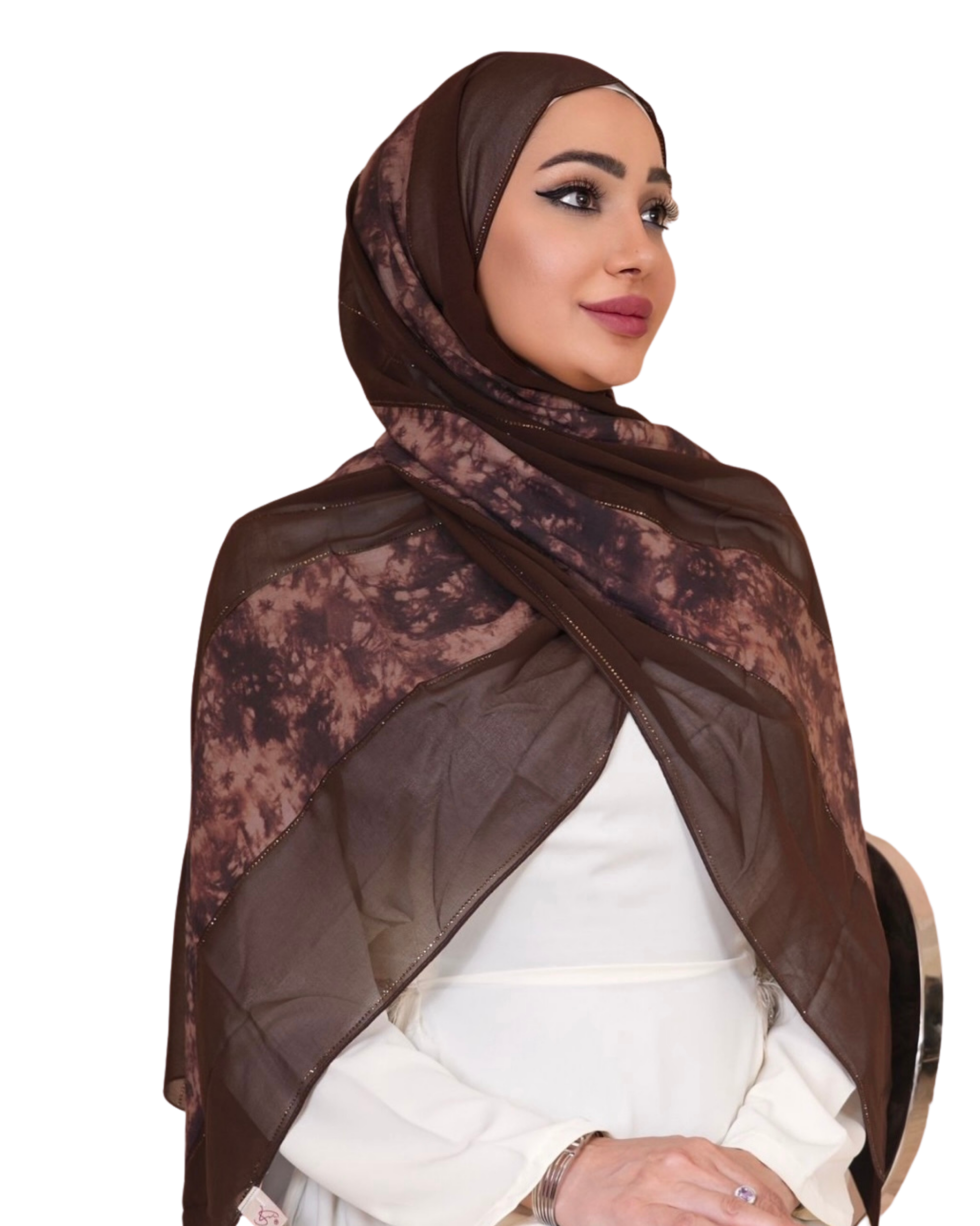 Premium Chiffon Hijab - Mocha