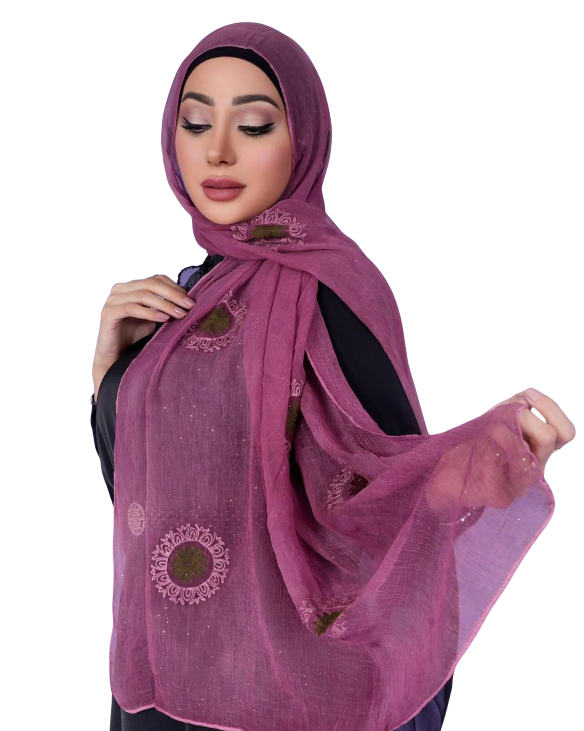 Embroidered Chiffon Hijab